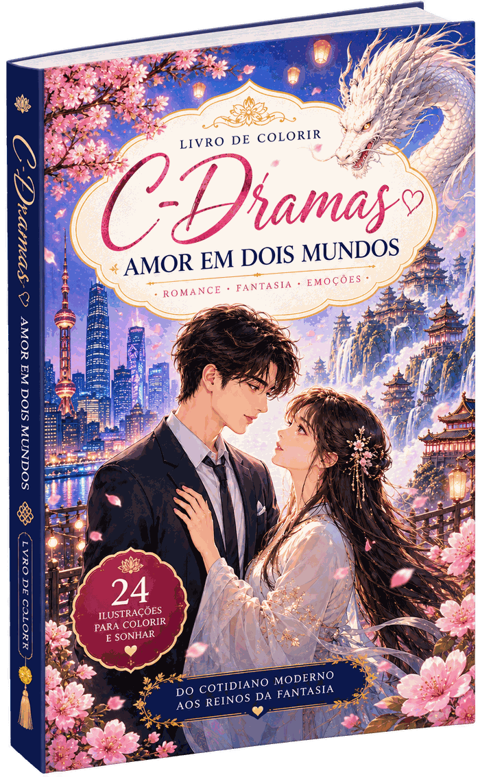 Livro de colorir C-Dramas: Amor em Dois Mundos