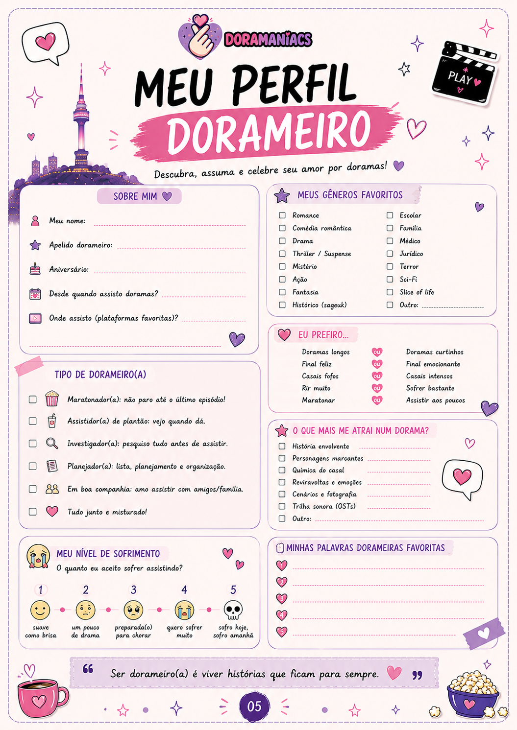 Página Meu Perfil Dorameiro