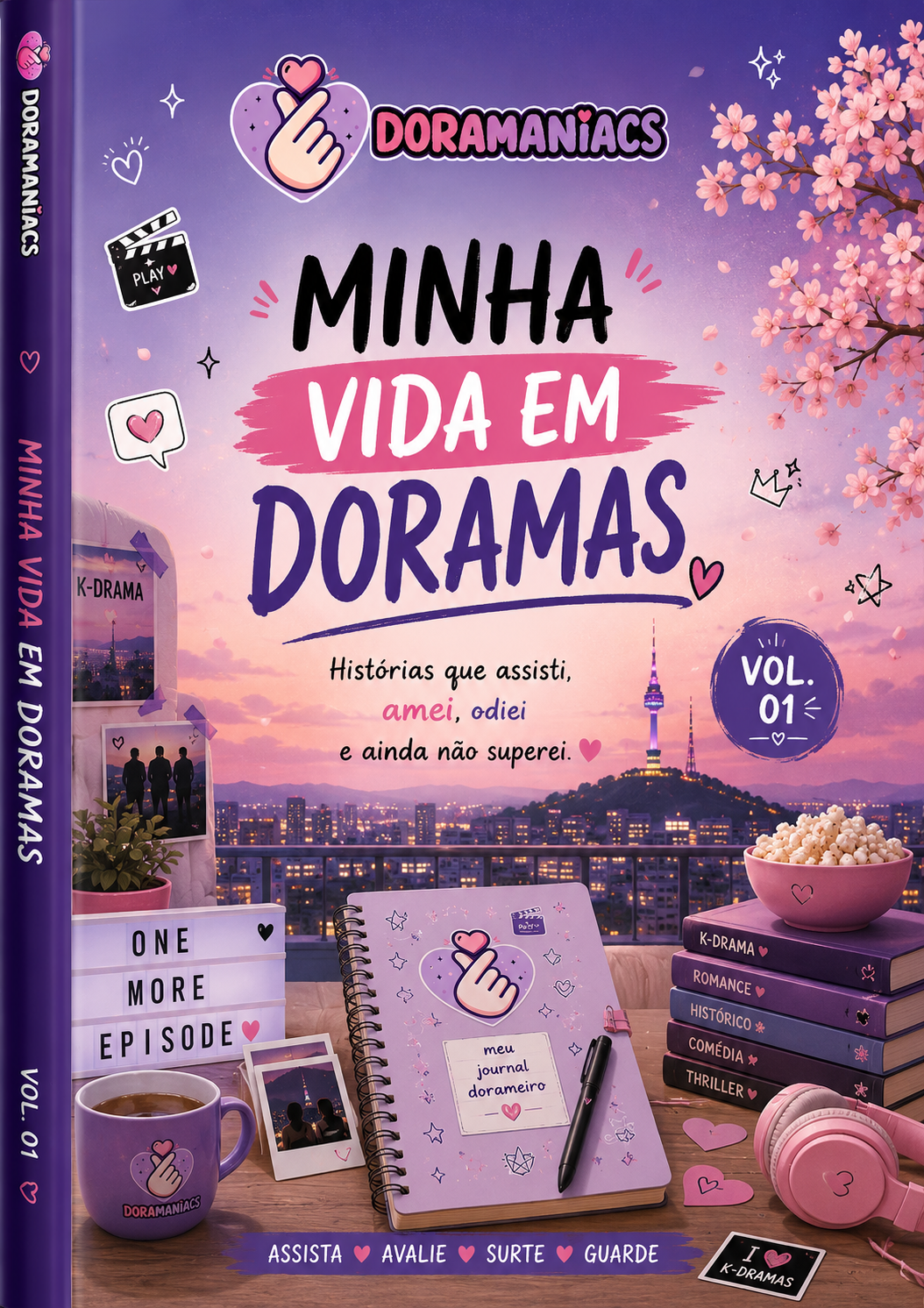 Mockup do journal Minha Vida em Doramas, Volume 01